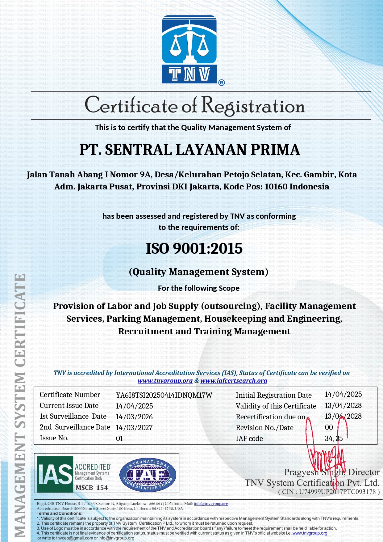 Sertifikat ISO 9001:2015